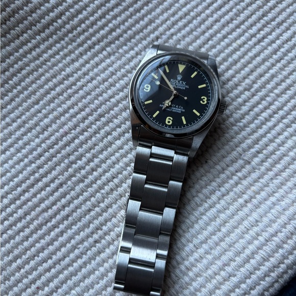 Vintage Rolex Oyester Tiffany & Co. Stamped Silver Watch, 35.5 mm - Picture 5 of 7